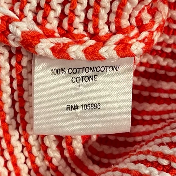 WORTH New York Pullover Knit Cotton Sweater in Red/Orange Size P - Picture 10 of 11
